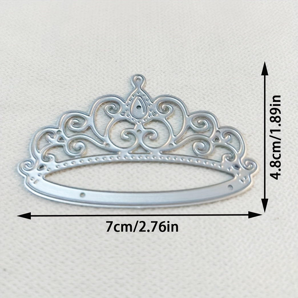 TEMU 1pc Crown Shaped Metal Die, Embossing Template, Handmade Card Creation Metal Cutting Dies, Tools For Crafting Gift Cards