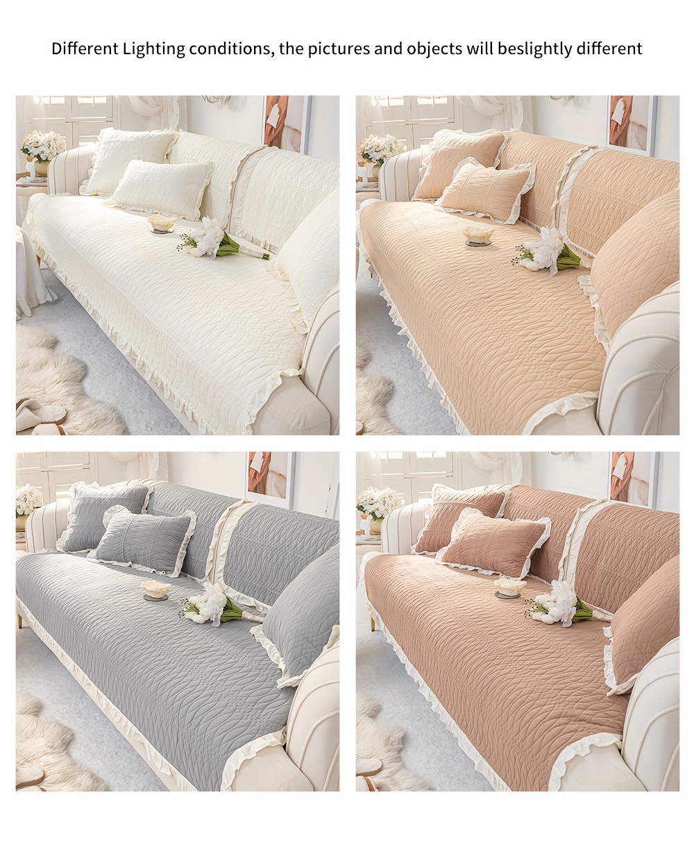 Non slip Sofa Cover Sofa Slipcover Seasons Pillow - Temu
