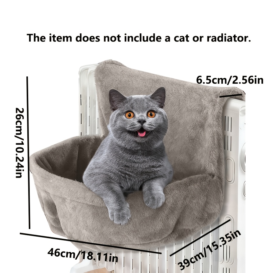 Image of Warm And Cozy Plush Hanging Cat Hammock - Soft Plush Pet Bed With Hanging Design, Bed For Cats - Easy Assembly, Space- , Soft Cushioned Surface, Ideal For Radiator Or Floor Use, Use