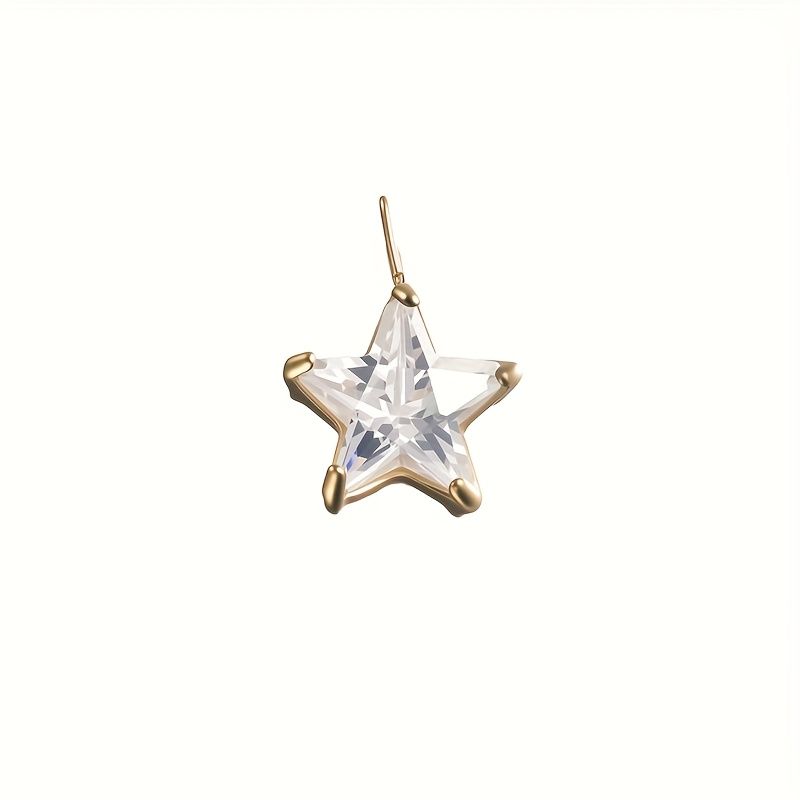 Star and Heart-Shaped Colorful Zirconia Pendant