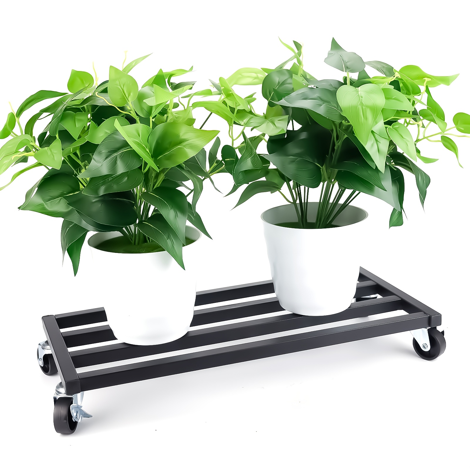 RichVibe Pflanzen-Caddy Mit Rollen - Mobiler Blumentopf-Ständer Für Innen & Außen