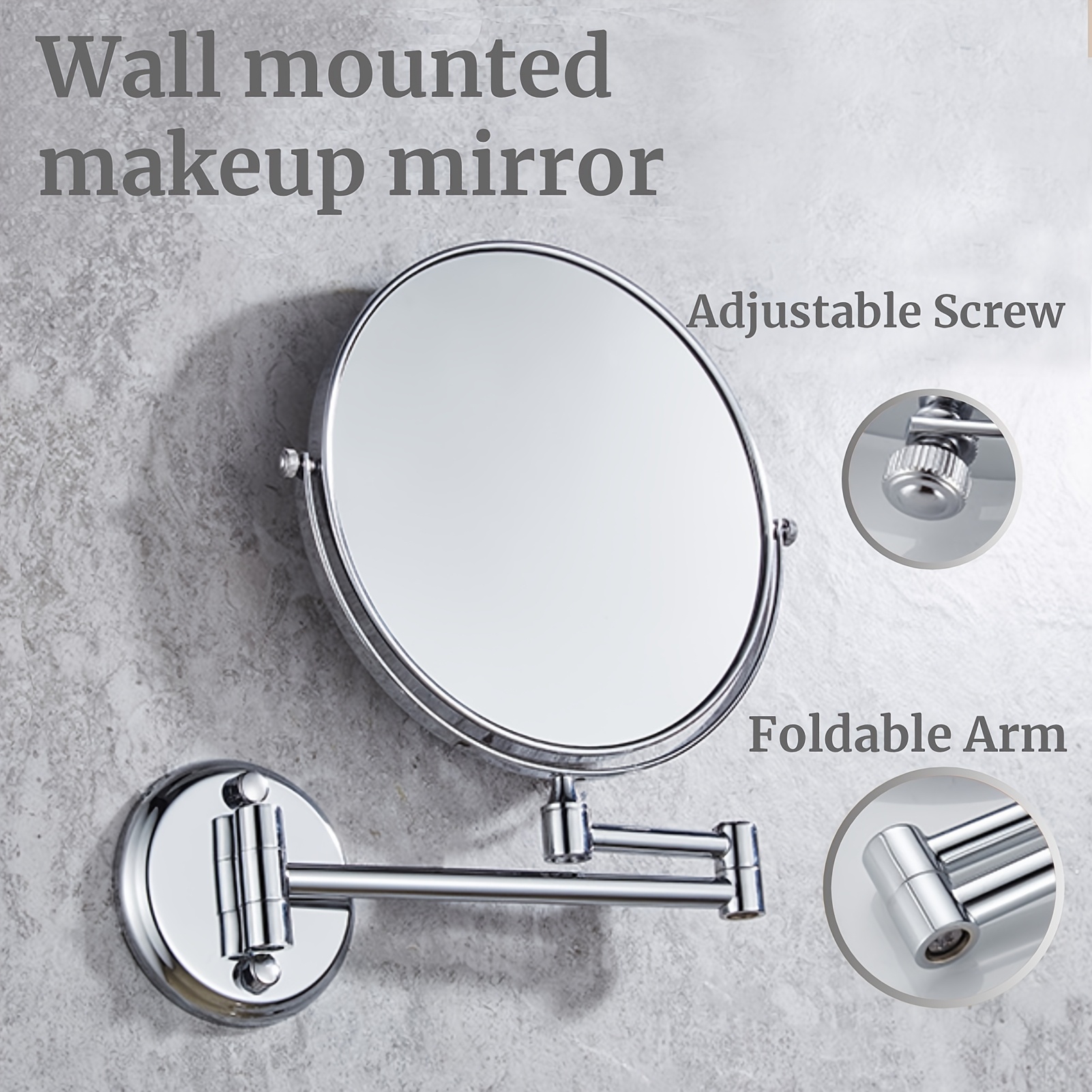 Keenso Rotatable Wall-Mounted Makeup Mirror