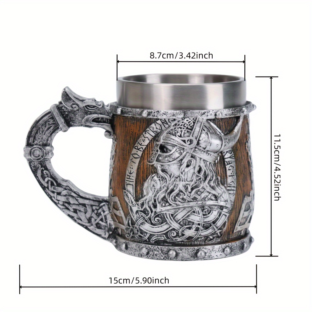 a norse mythology viking pirate mark coffee cup stainless steel viking beer cup 3d viking themed   cup christmas gift details 6