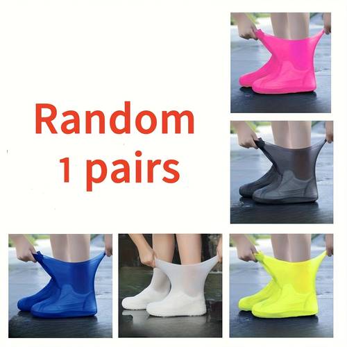 1/3/5 de botas de látex impermeables para lluvia, cubre zapatos reutilizables para prevenir . múltiples colores a elegir, duraderas