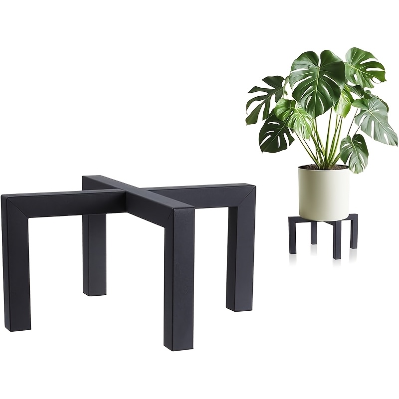 TEMU Indoor And Outdoor Plant Stand, Heavy Duty Pot Rack, Medieval Planter Stand, Floor-standing Pot Rack (black, Suitable For 12.7-30.48cm Potted
