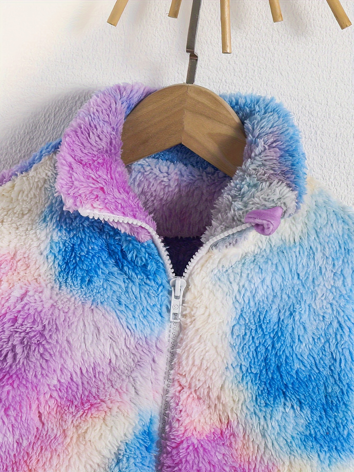 tie dye fur jacket
