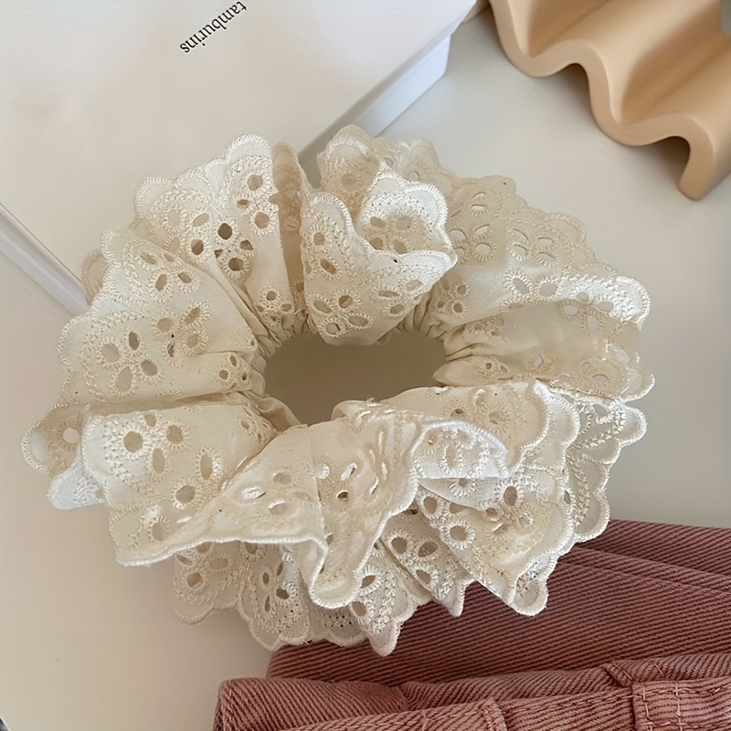 1-2pcs Atmosphere Hair Accessories Pure Desire Style Lace Hollow Large Circle High-end Hair Accessories