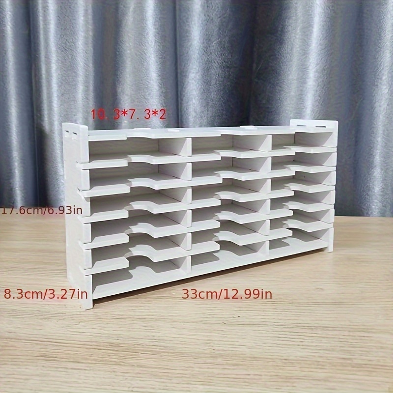 Image of 18/36/60-well Ink Pad Holder And Ink Pad Storage Organizer, Ink Pad Diamond Painting Tray Stand, Suitable For Craft Supplies, Cd Disc Storage Box, Durable Material Design - Holiday Gift
