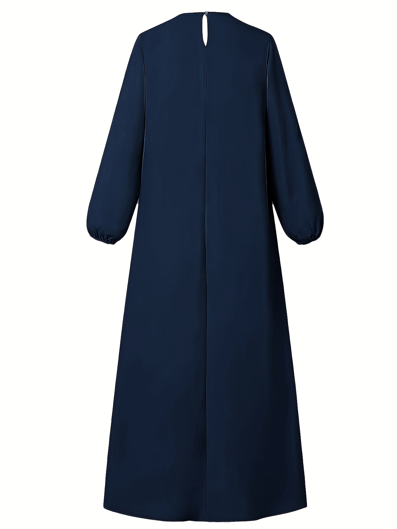 long sleeved a line plain maxi dress a robe suitable muslim - Temu Germany