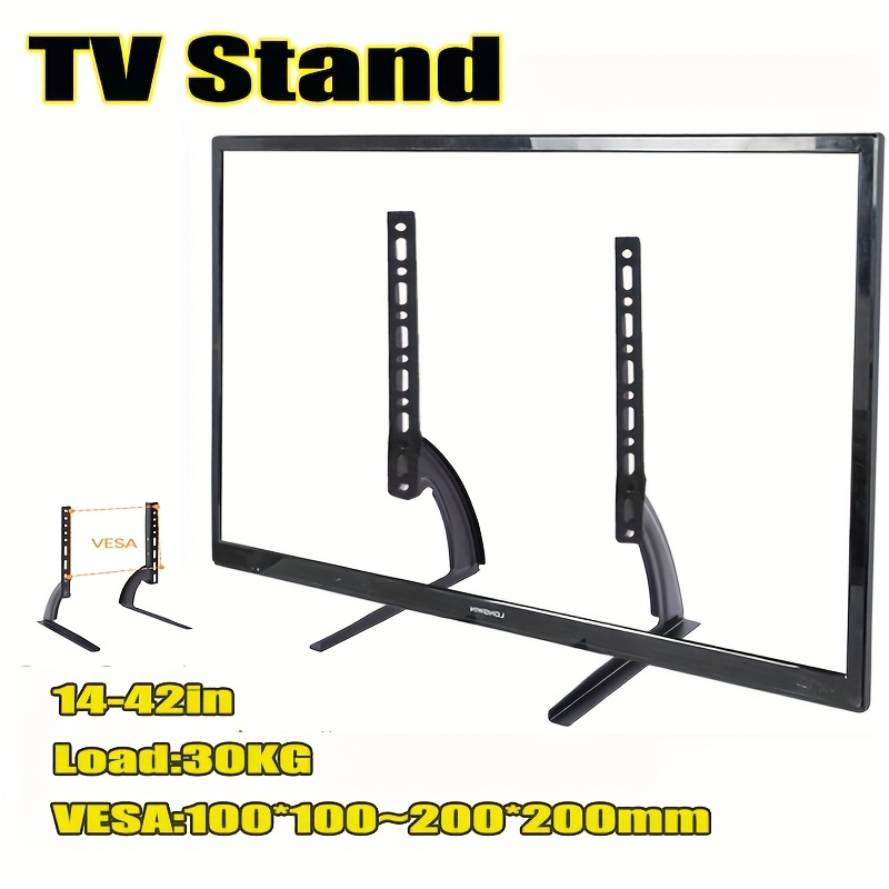 2pcs 1 set universal table   stand pedestal for 14 42 inch lcd led plasma tvs tv stand legs for screen monitor bracket vesa 100 100 200x200mm 0