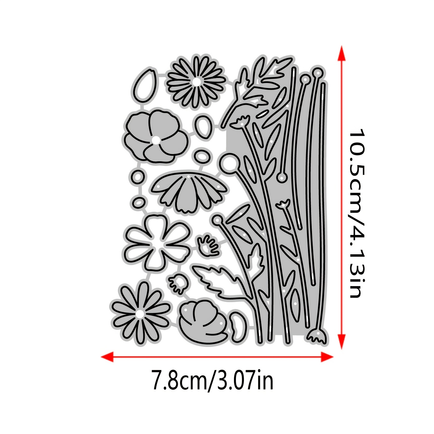 TEMU 1pc Metal Cutting Dies Bouquet Diy Scrapbook Paper Craft Knife Mould Blade Punch Stencils Dies