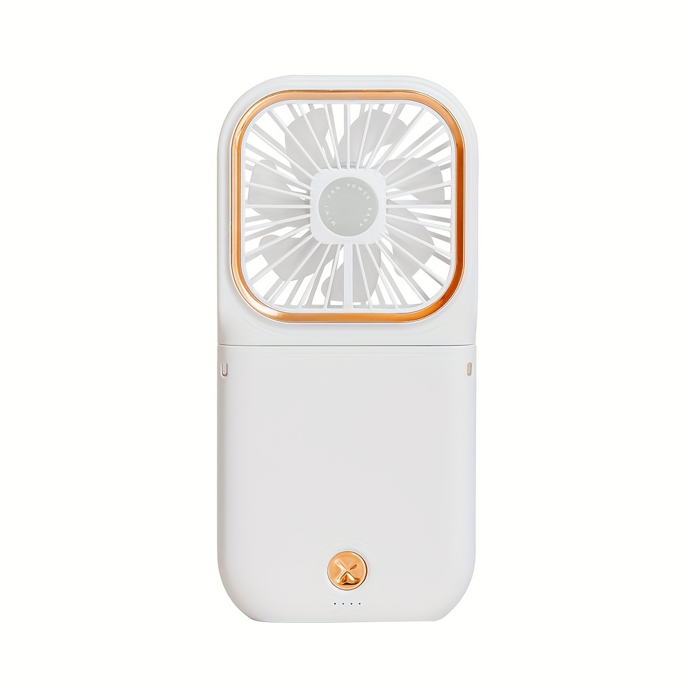 TEMU Portable Handheld Folding Fashion Fan, Portable Fan With Cell Phone Charger Portable Usb Fan With Cell Phone Charger, Folding Design, 180°