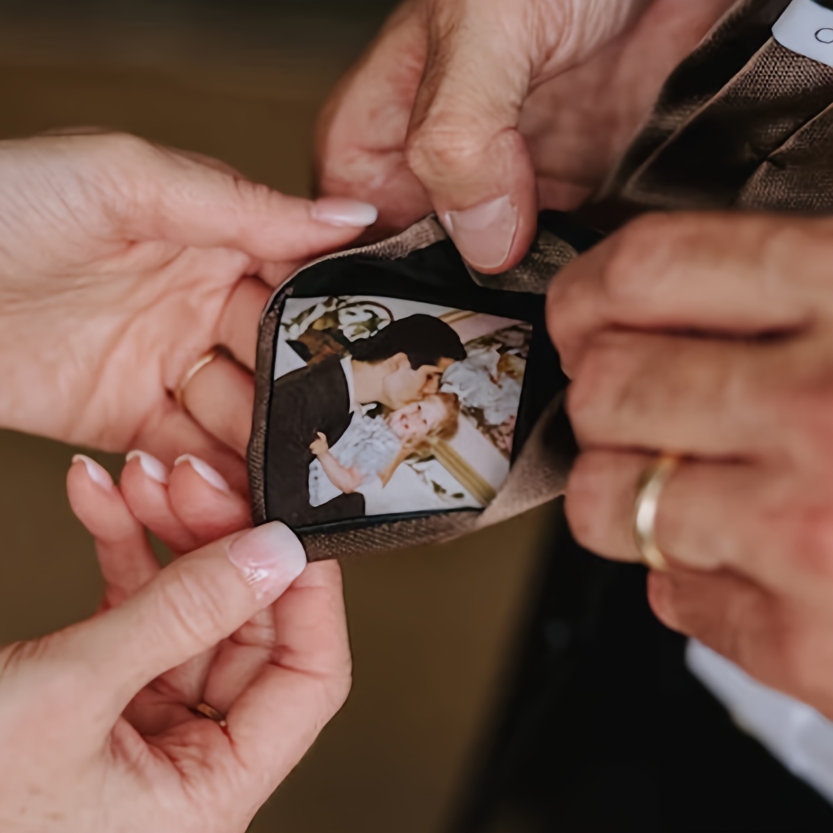 E-shop 3er Set individuelle Foto-Halsband-Patches | Vater der Braut | Bräutigamsgeschenk | Halsbänder für | Jahrestag | Vater des Bräutigams |