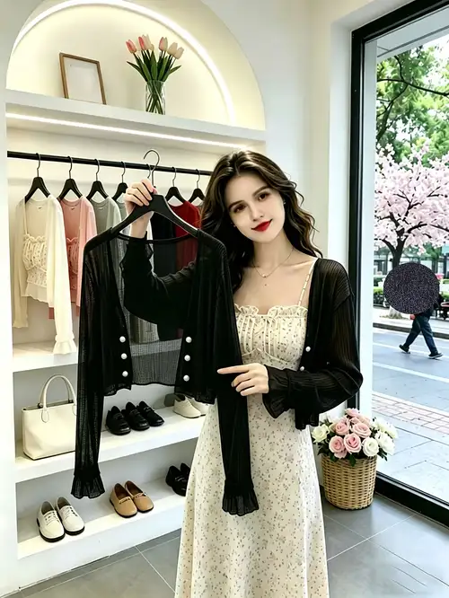 Summer Lightweight Chiffon Pleated Design Cropped Open-Front Cardigan, Long-Sleeve Beach Cover-Up, Casual and Elegant Vacation Top, Holiday Gift Summer Lightweight Chiffon Pleated Design Cropped Open-Front Cardigan, Long-Sleeve Beach Cover-Up, Casual and Elegant Vacation Top, Holiday Gift