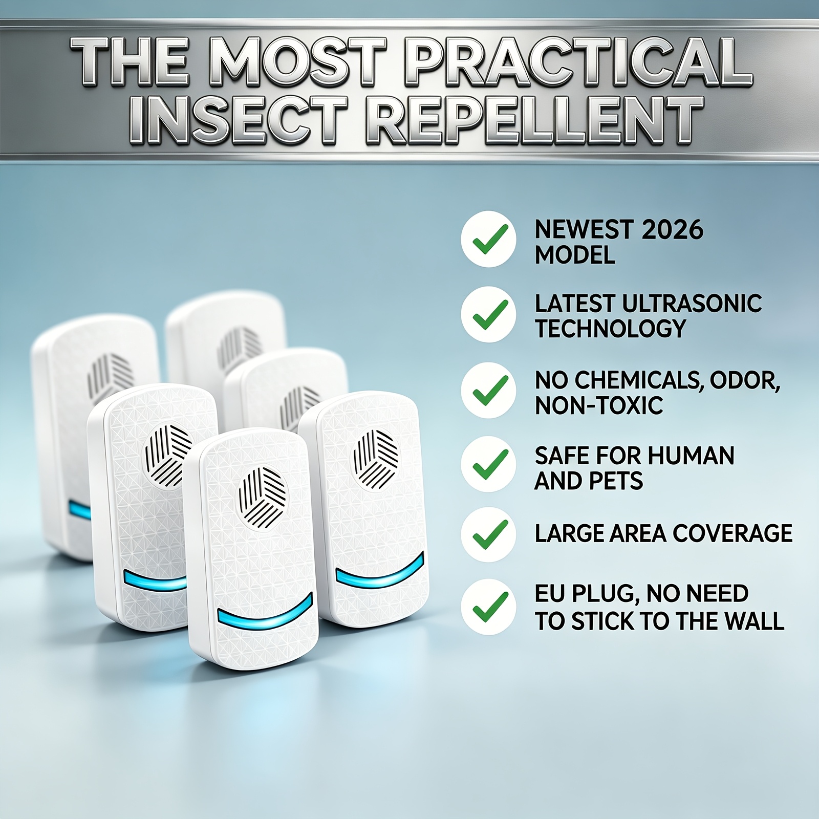 Image of 4/6pcs, Generation Technology Repellent Artifact, Very Suitable For Indoor Living Room, Kitchen, Bedroom, Office, Warehouse To Drive Away Pests, Has A Strong Repellent To Pests Such As , Mice