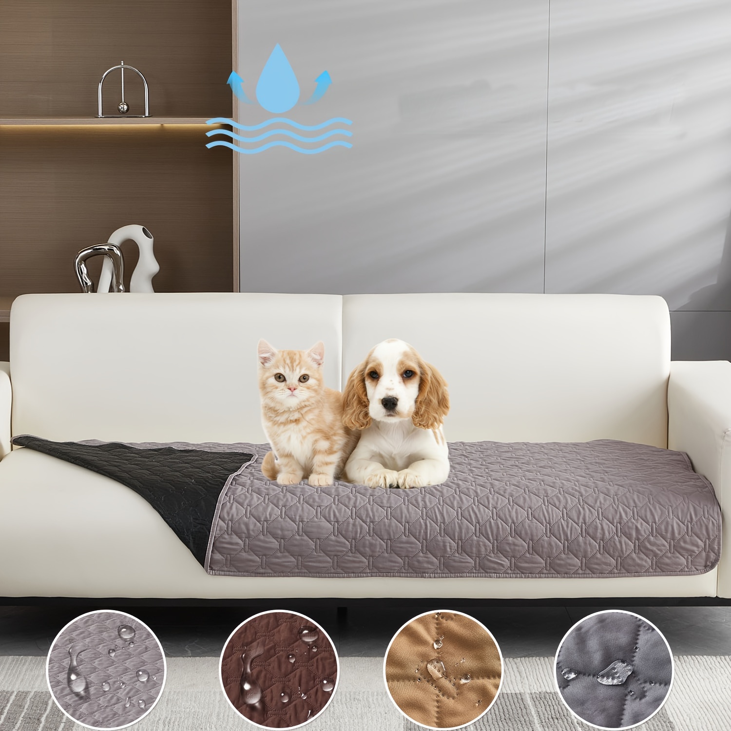 

1pc Pet Anti-dirty Mat For Couch Furniture, Dog Mat For All Seasons, Urine Insulation Dust Mat For Medium, Large And Small Dogs
