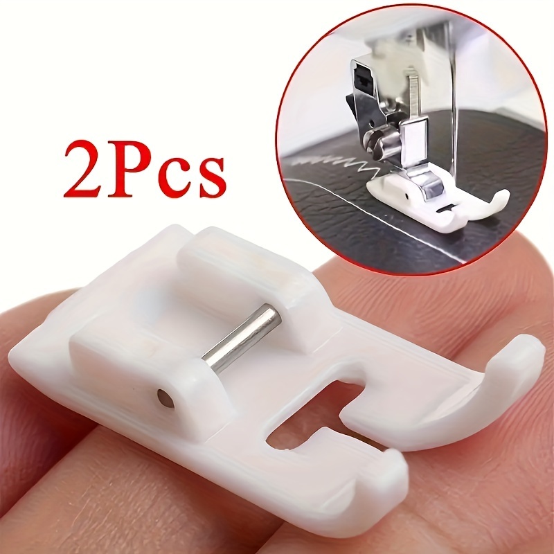 

2pcs Teflon Presser Foot Set, Universal Fit, Non-stick Smooth Glide, Sewing Machine Accessory For Leather And Quilts, Easy, Precise Sewing