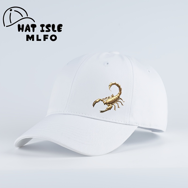 TEMU 2026 New Solid -top Baseball With Golden Print On Side Lightweight And Comfortable Adjustable-size Casual Perfect For Casual Attire, Shopping,