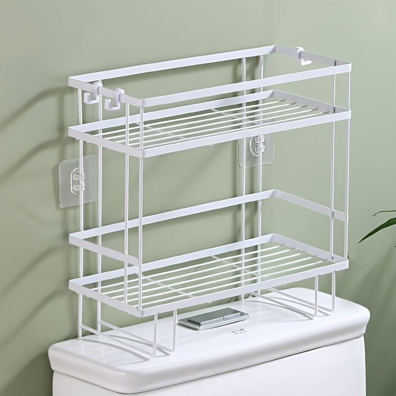 Image of Space-saving Toilet Rack - No Drilling, Spacious Bathroom Storage Rack, Suitable For Tank And Accessories, , Sturdy Structure