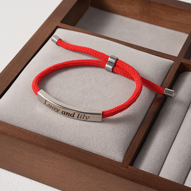 TEMU [customized Products] 201 201 Stainless Steel Bracelets, Customized Birthday Names And Dates, Couple Bracelets, Gifts For And Brothers, Spanish,