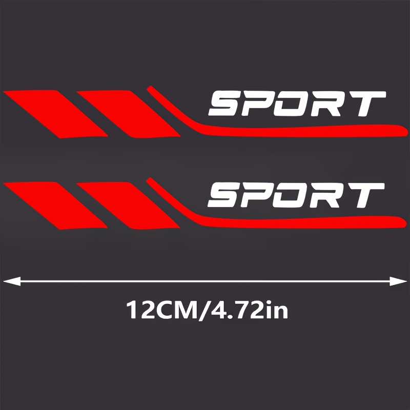 "cool 'sport' 2pcs Car Windshield Wiper Stickers | Car Decorative Decals, Car Body Scratch Protection Cover, Self-adhesive Vinyl, Matte"