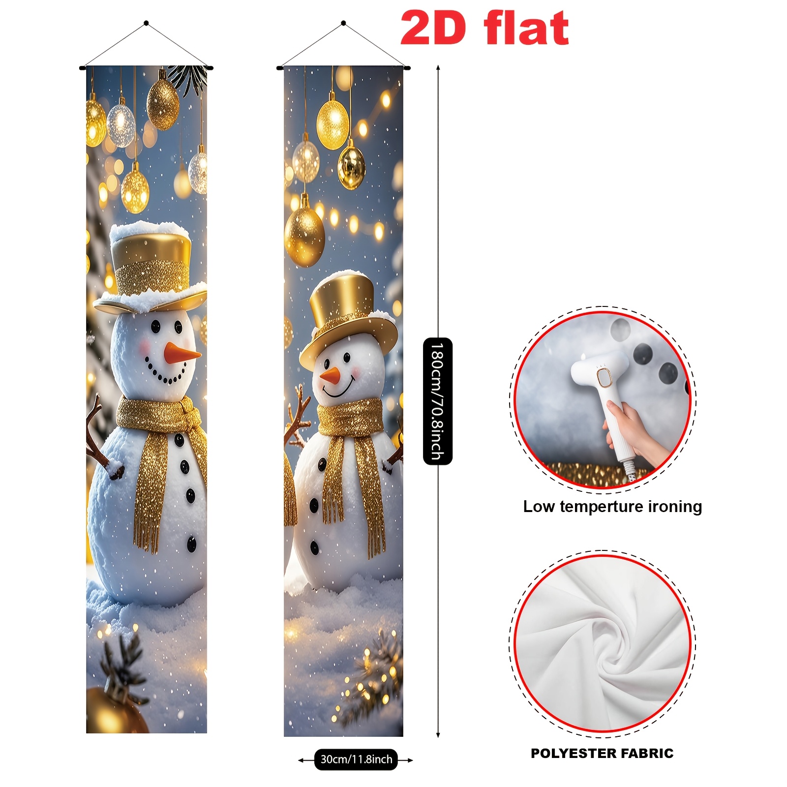 TEMU 2d Flat, 2d Flat - 2d Flat, 2d Flat - 2d Flat Banner [party Banner, Flag/party Banners] 2pcs (11.8 X Inches / 30 X 180 Cm), Polyester Material,