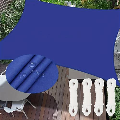 waterproof sun shade sail sunshade for swimming pool backyard yard deck patio garden outdoor activities and with installation diy ropes