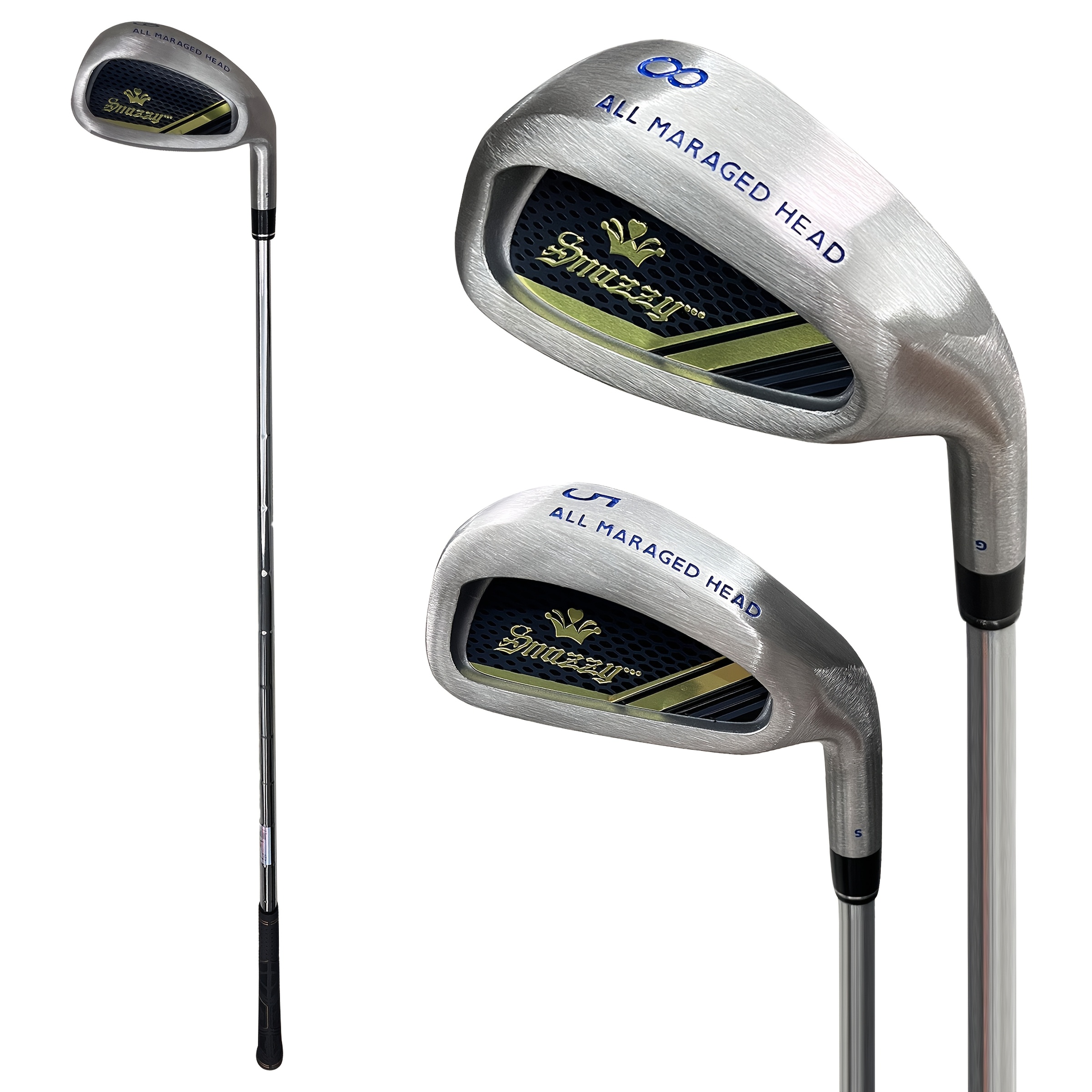 Stylish UNS S45500 Material Golf Iron Set: 3-P, A, S, Right-Handed for Men, Cast Design, Long-Lasting Golf Clubs, Steel S200 Shaft, Rubber Handle