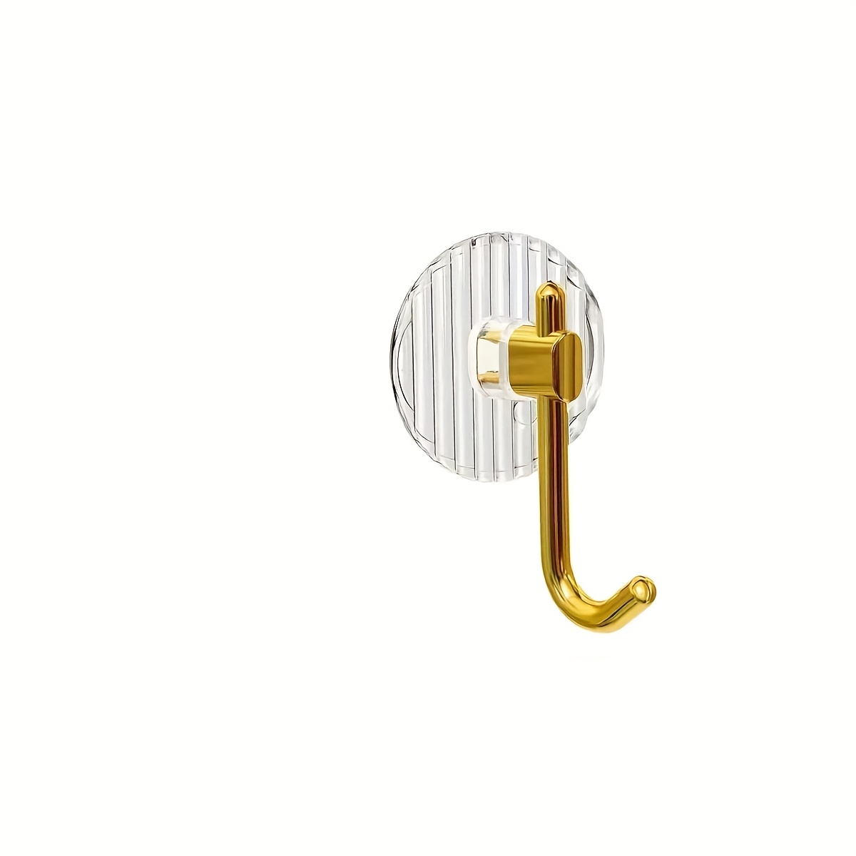 TEMU 1pc Golden Metal Wall Hooks For Towels And Clothes - Bathroom Storage, Bedroom Wardrobe Organizer, Dorm Adhesive Hanging Rack,