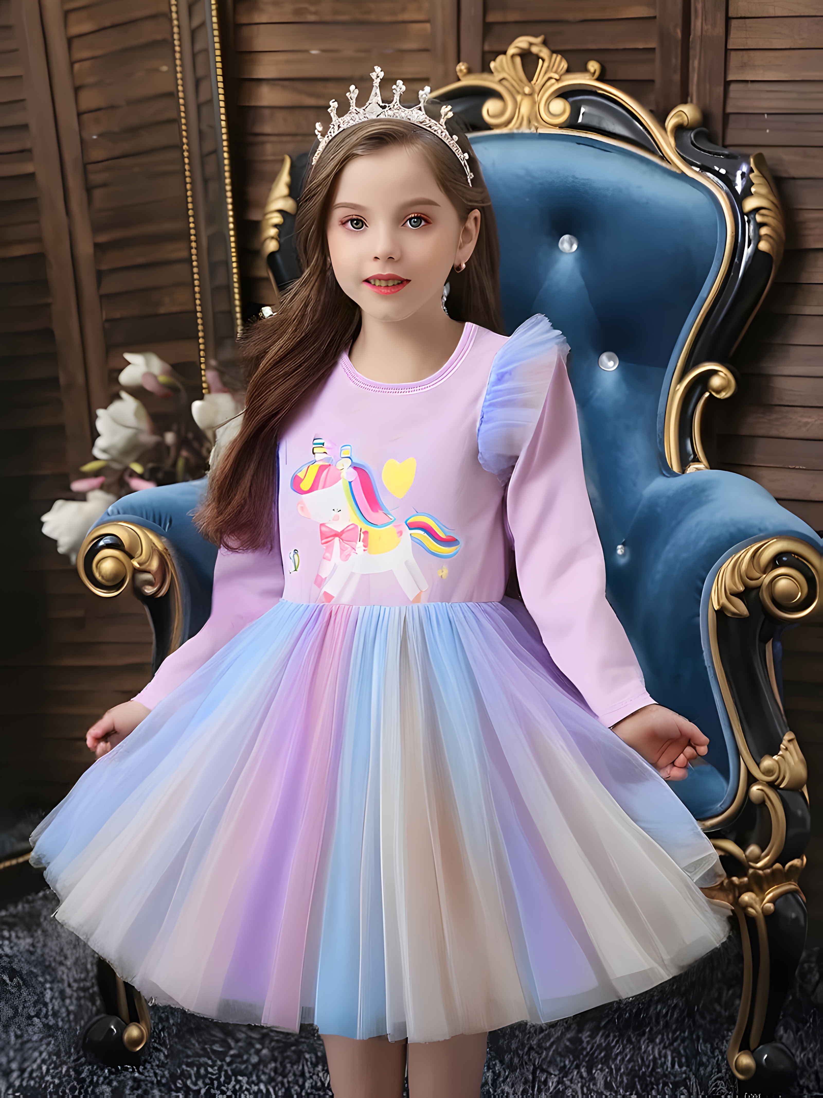 Eenhoorn Jurk Dames Regenboog Jurk Eenhoorn Regenboog Print Lange