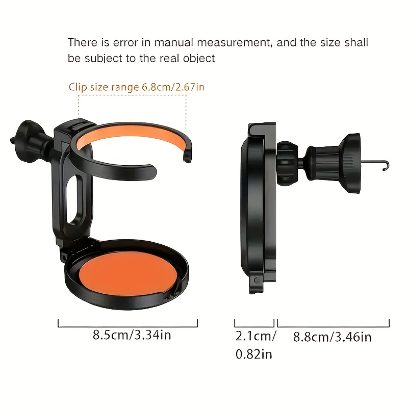 Image of Insulated Abs Resin Car Cup Holder - 1pc Non-slip Firm Vent Beverage & Coffee Bottle Holder - Easy To Operate With 1 Hand Car Interior Phone Accessory