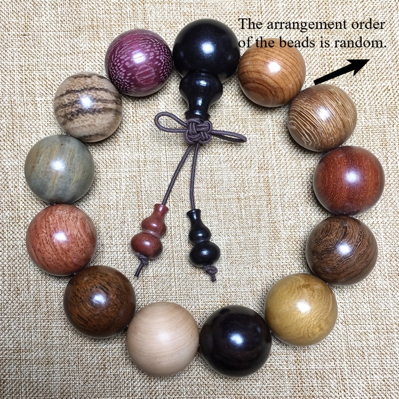 Natural Multi-Wood Beaded Bracelet for Men & Women, Handmade