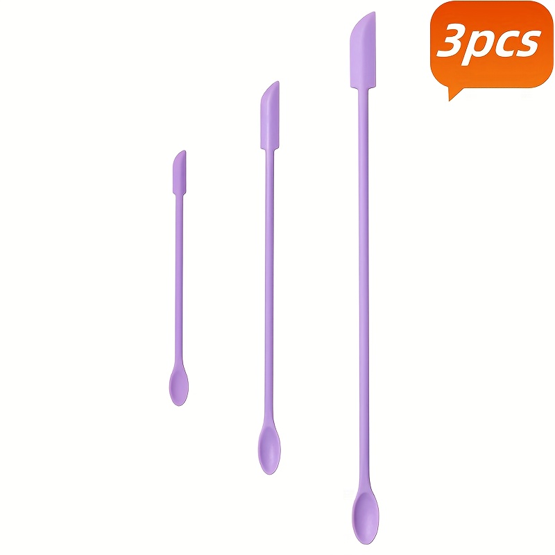 3pcs Makeup Shovel Set, Suitable For And Dispensing Cream, Lotion, Serum, , Applicable To Jars And Bottles, Dual-head Multifunctional Beauty Tool, Portable And Easy To Clean, Reusable Beauty Tool