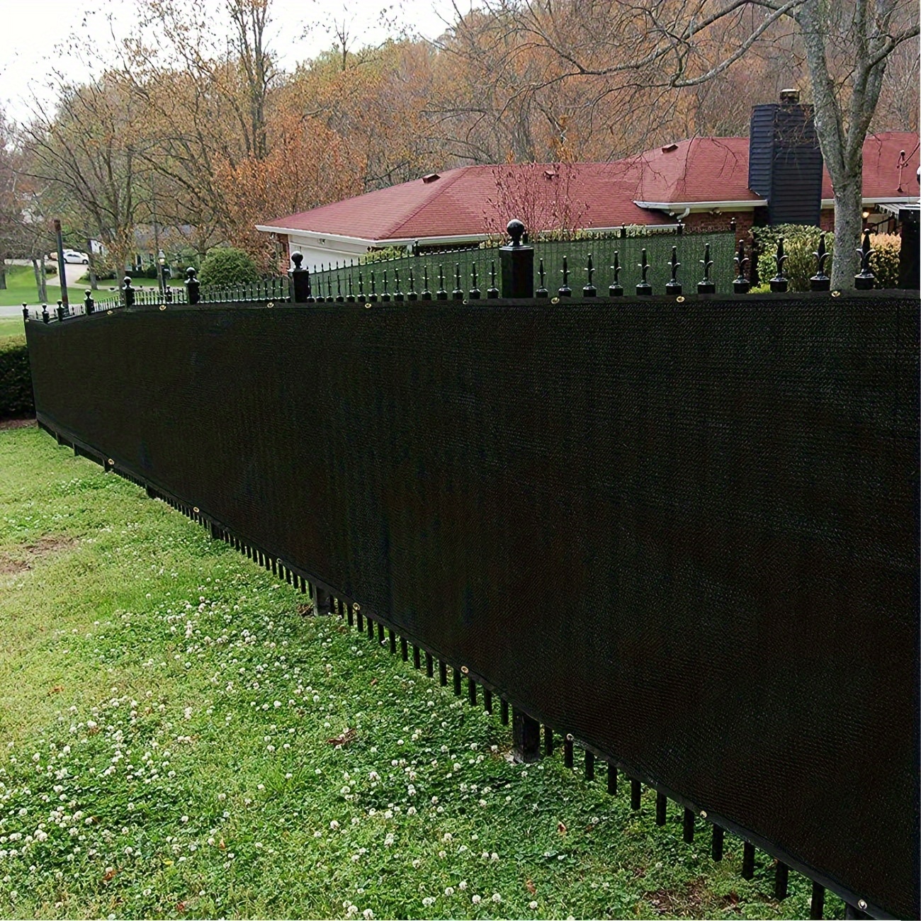 

Black 6 Feet X 50 Feet Privacy Screen Fence Heavy Duty Fencing Mesh Shade Net Cover For Wall Garden Yard Backyard