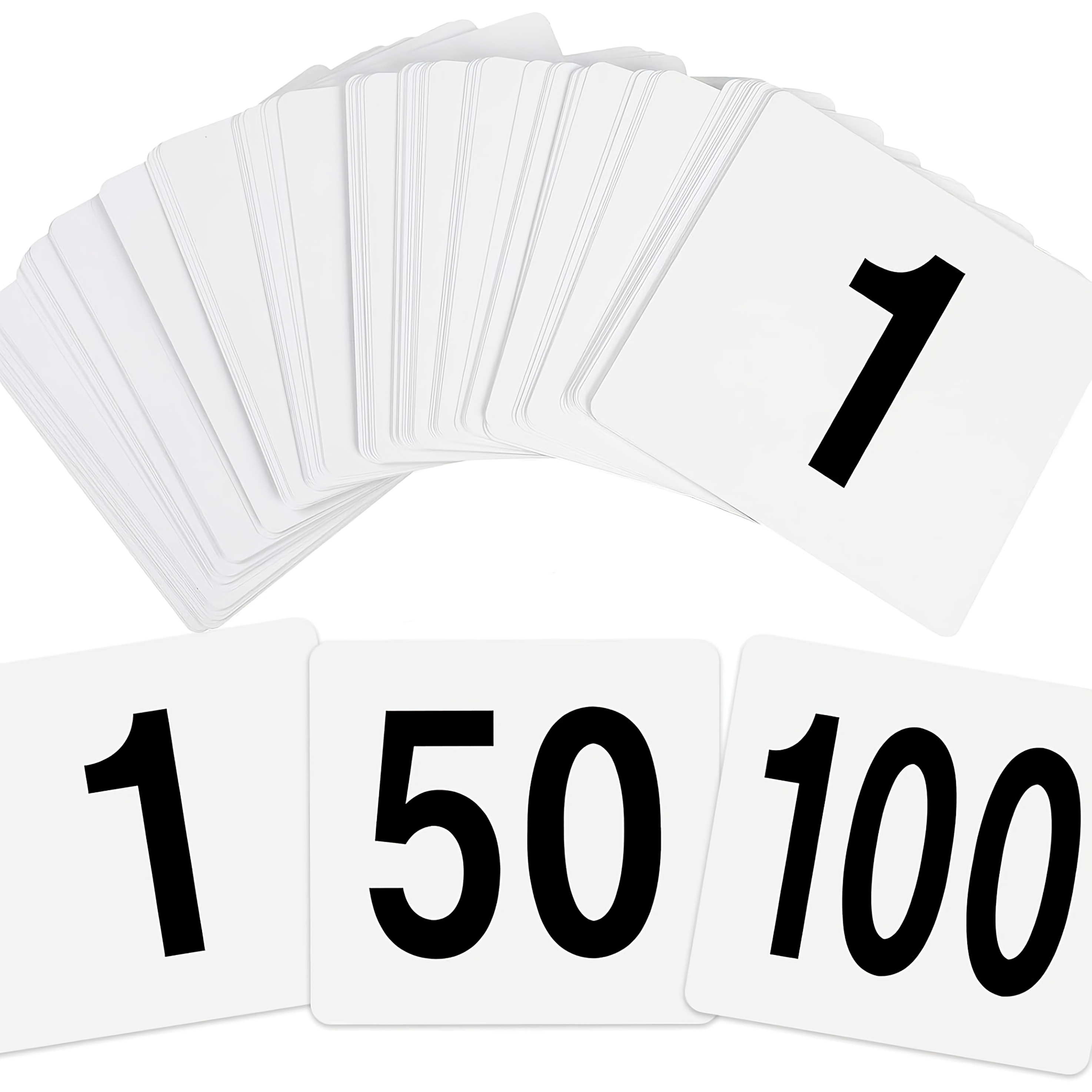 TEMU 100 Table Number Cards, Numbers 1-100, Paper Table Number Cards, 4*3.54 Inch Numbered Signs, Suitable For Weddings, Restaurants, Receptions,
