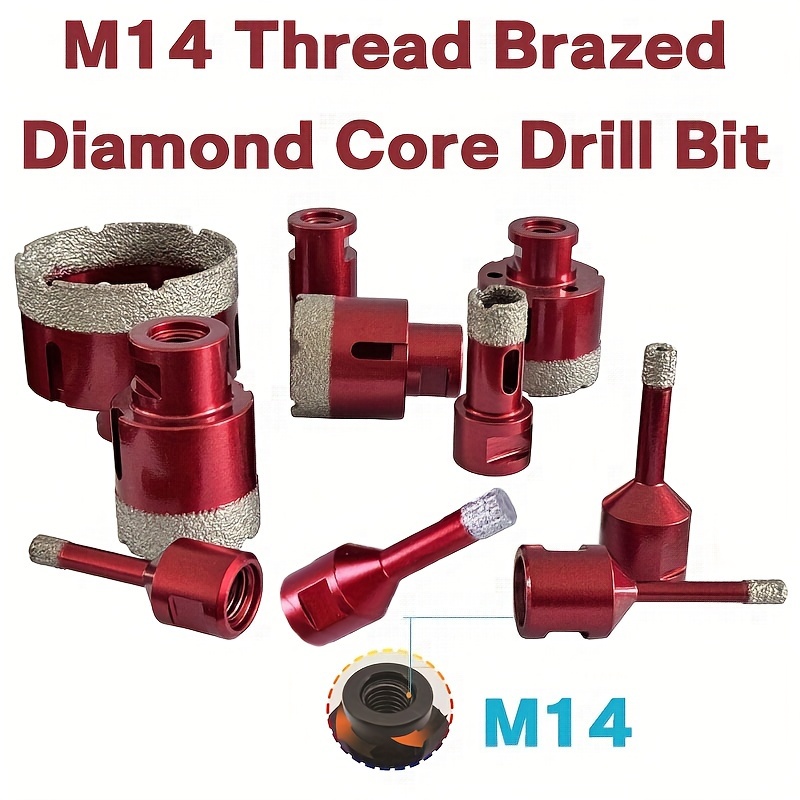 

M14 Diamond Thread Brazing Hole Opener Tile Drilling Rock Plate Ceramic Drill Dry Hole Expander Full Ceramic Glass