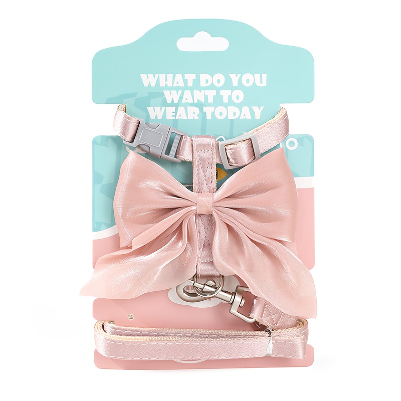 TEMU Cat Harness And Leash Two-piece Set, Premium Fashion Escape-proof Cat Walking Leash, Soft And Comfortable Fabric, Without Chafing, Large Cat