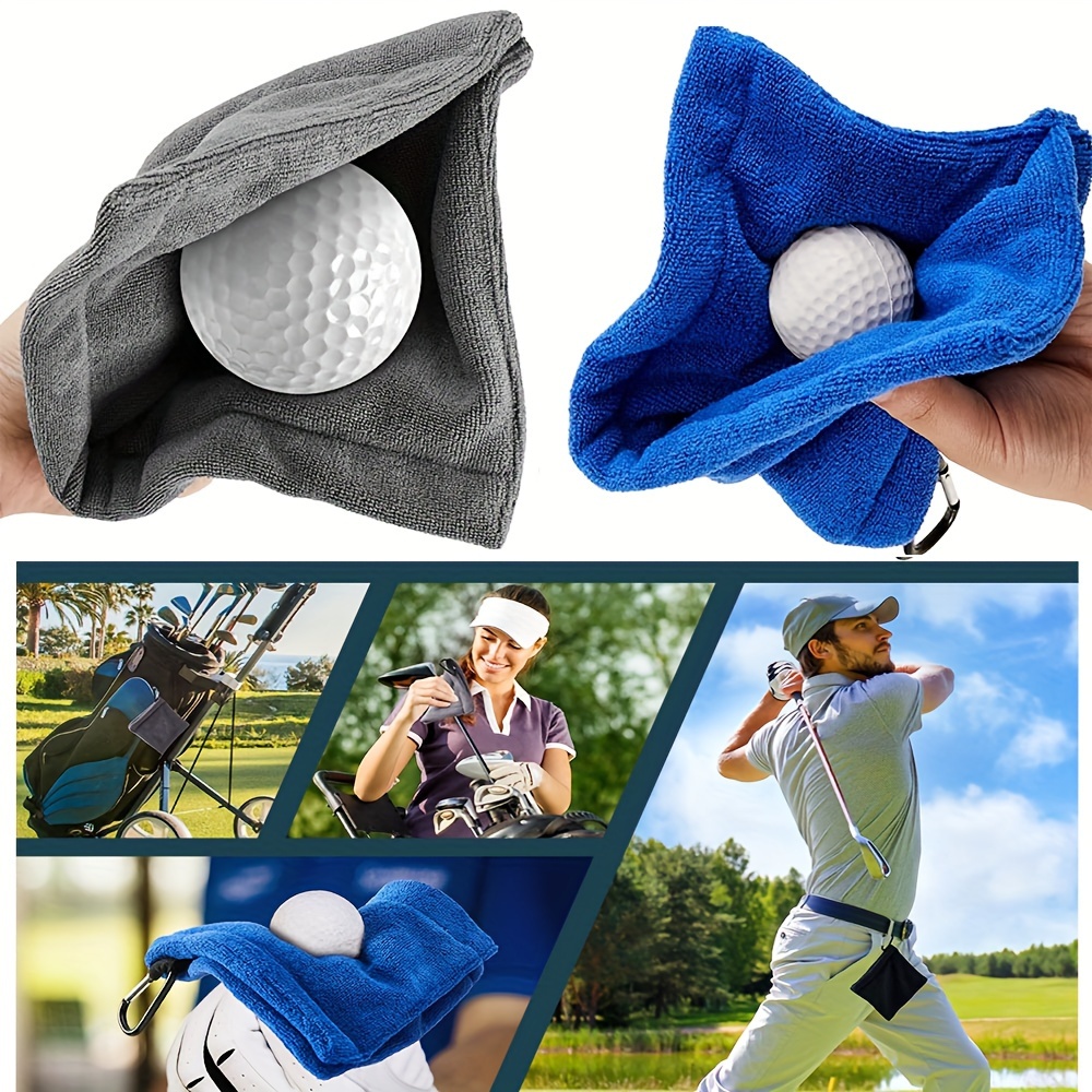 

Golf Ball Cleaning Towel, Cleaning Cloth, Outdoor Convenient Hanging Waist Sports Wiping Club Cloth, Ultra-fine Fiber Brushed Golf Cleaning Cloth