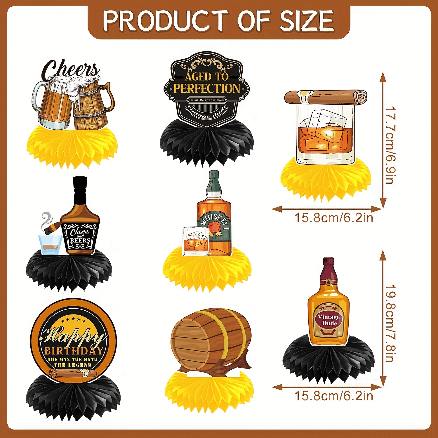 Beer Birthday Party Decorations For Men, 110 Pcs Aged To...