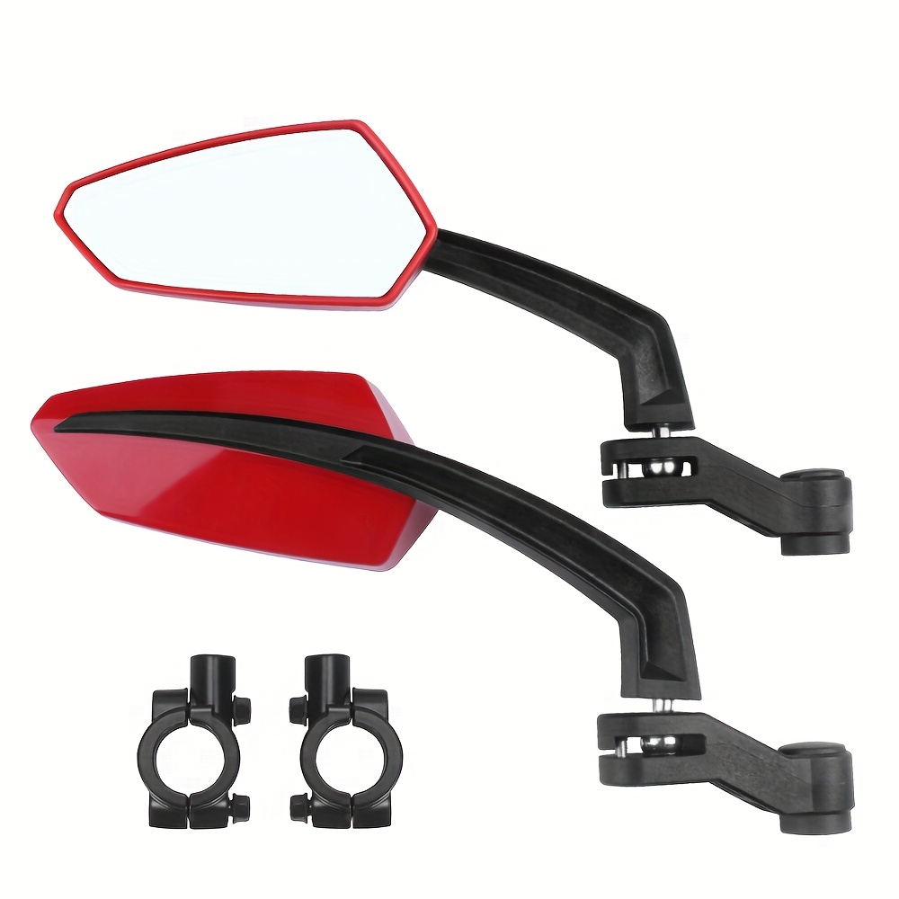 E-shop 1 Paar HD Weitwinkel-Fahrradspiegel mit 7/8'' Lenkerhalterung, 360° verstellbarer konvexer Rückspiegel für Mountainbike/Rennrad – Verbesserte