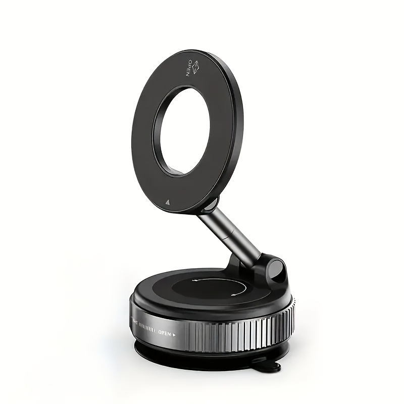 TEMU Super Folding Magnetic Car Phone Holder, Vacuum Suction Cup Rotating 360 ° Strong Magnetic Attachment Seat, Multi Angle And Adjustment Suitable