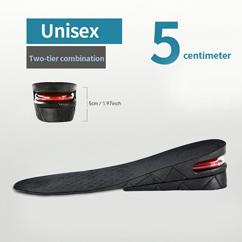 1pair Invisible Height Increasing Insoles, Shock-absorbing Insoles With Multiple Removable Layers, Full Insole Or Half Insole Inserts