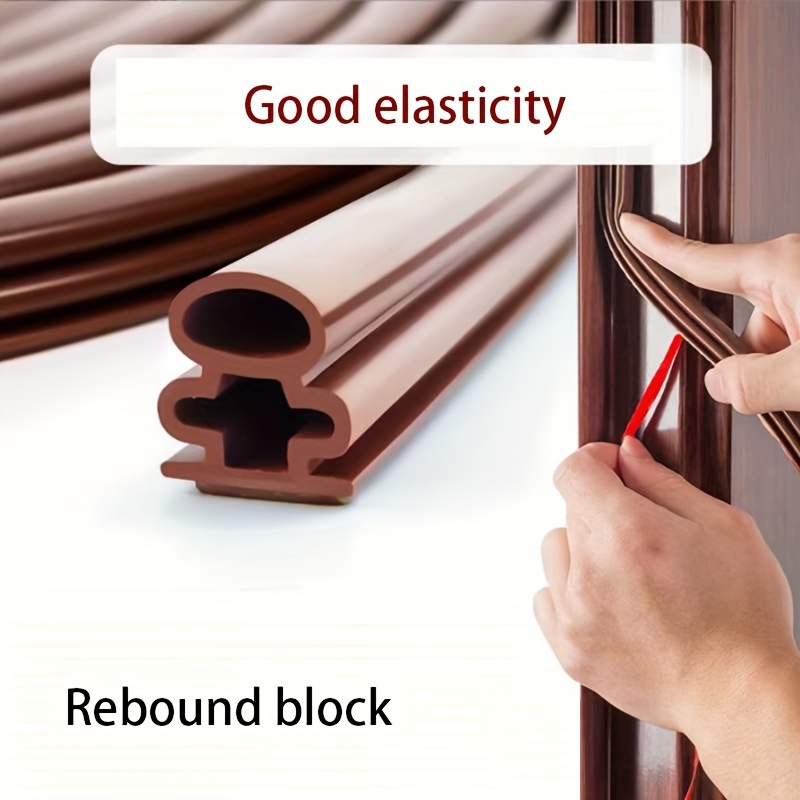 rubber weather stripping door seal strip self adhesive backing door weatherstripping for door frame insulation large gap easy cut to size with tailor scissors black white brown