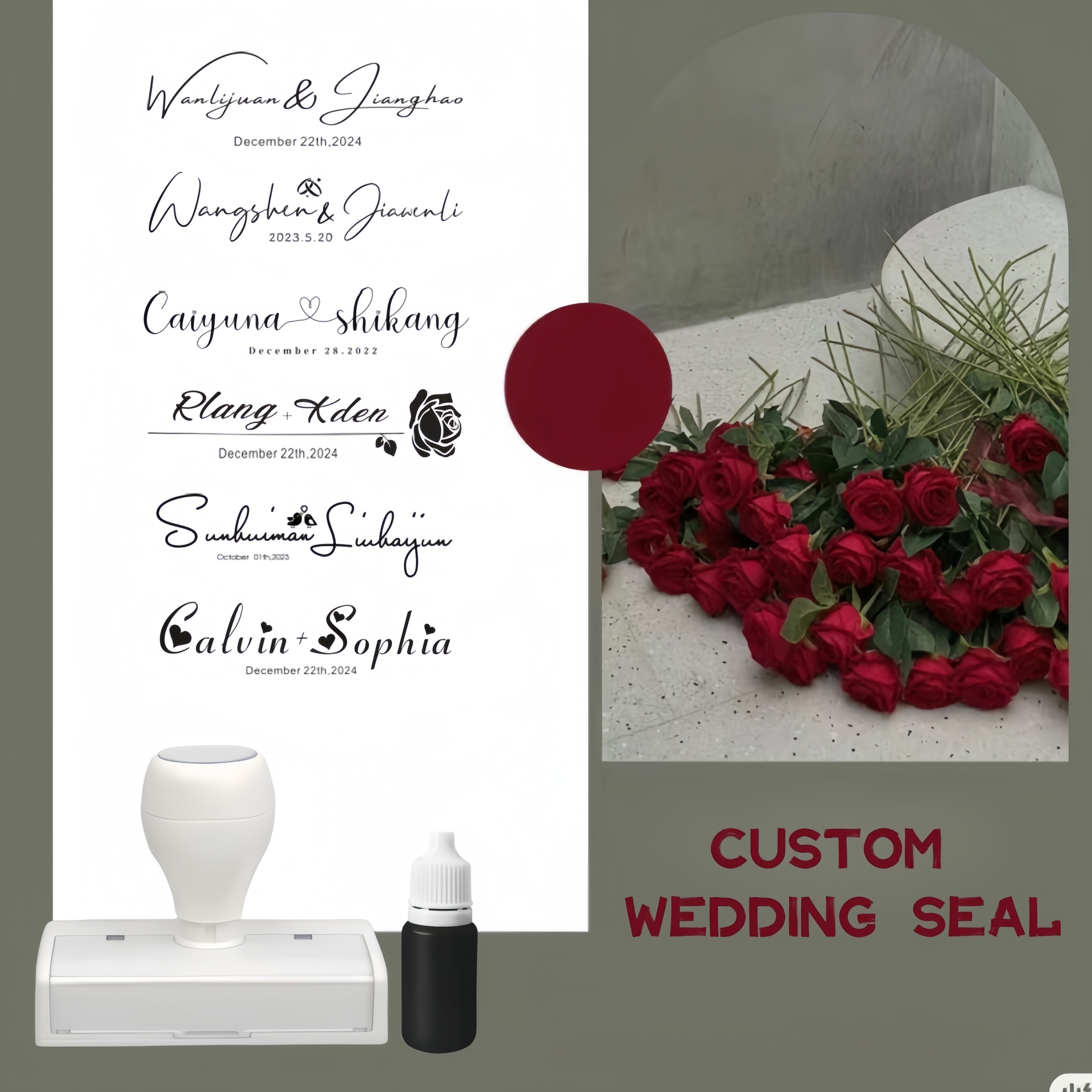 Customized Wedding Couples Love Commemorative Seal A Variety - Temu Ireland