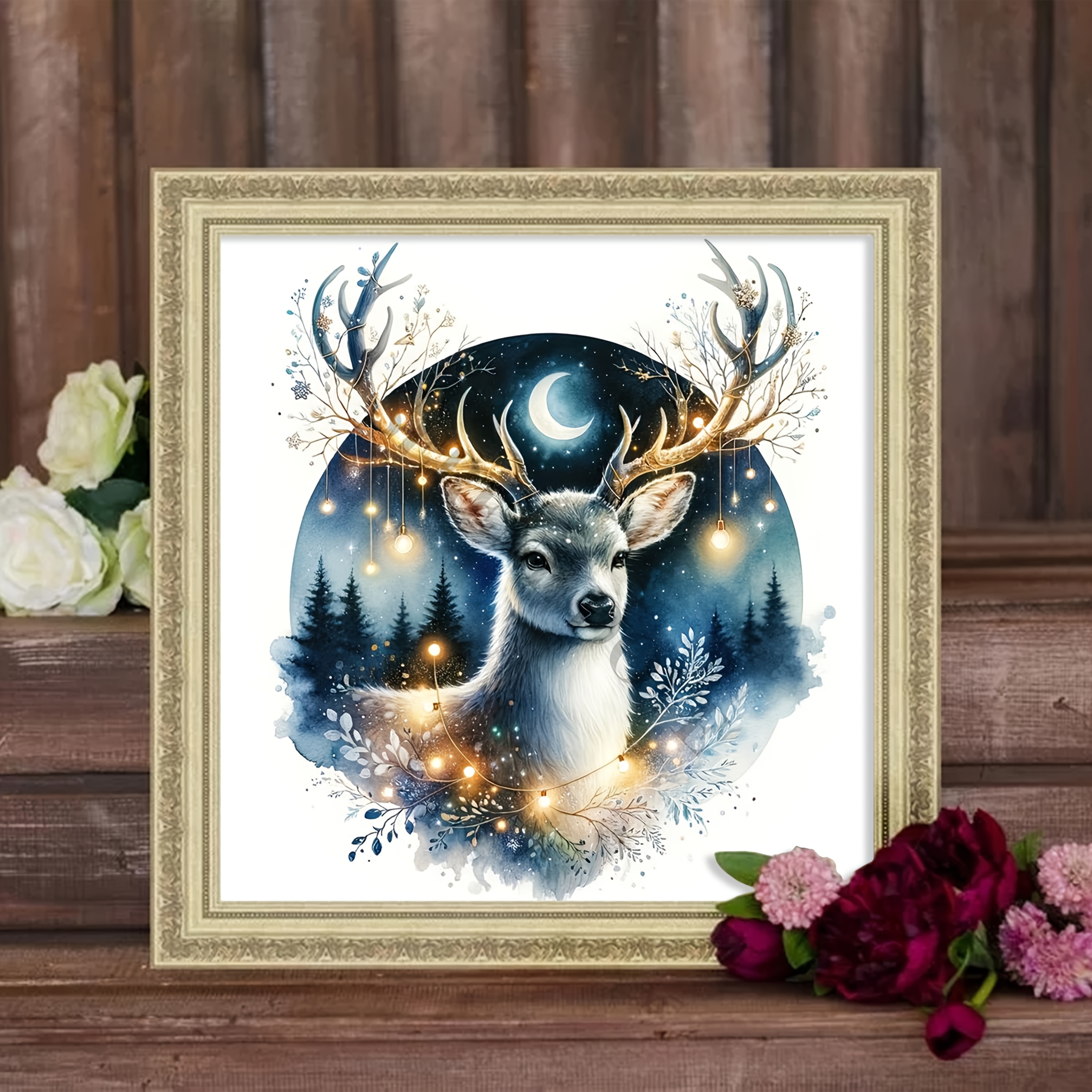 Deer Theme Cross Stitch Painting Kit for DIY Art