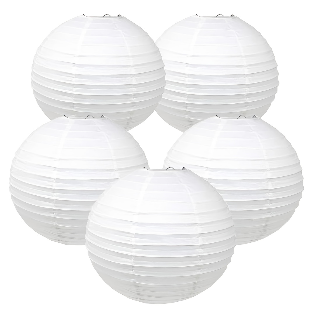 5pcs 8 Paper Lanterns - Perfect For Home & Wedding Decorations!,for Halloween,christmas