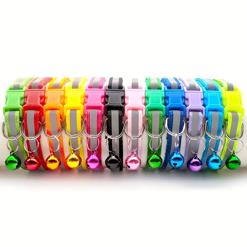 11pcs Reflective Detachable Pet Collars Set