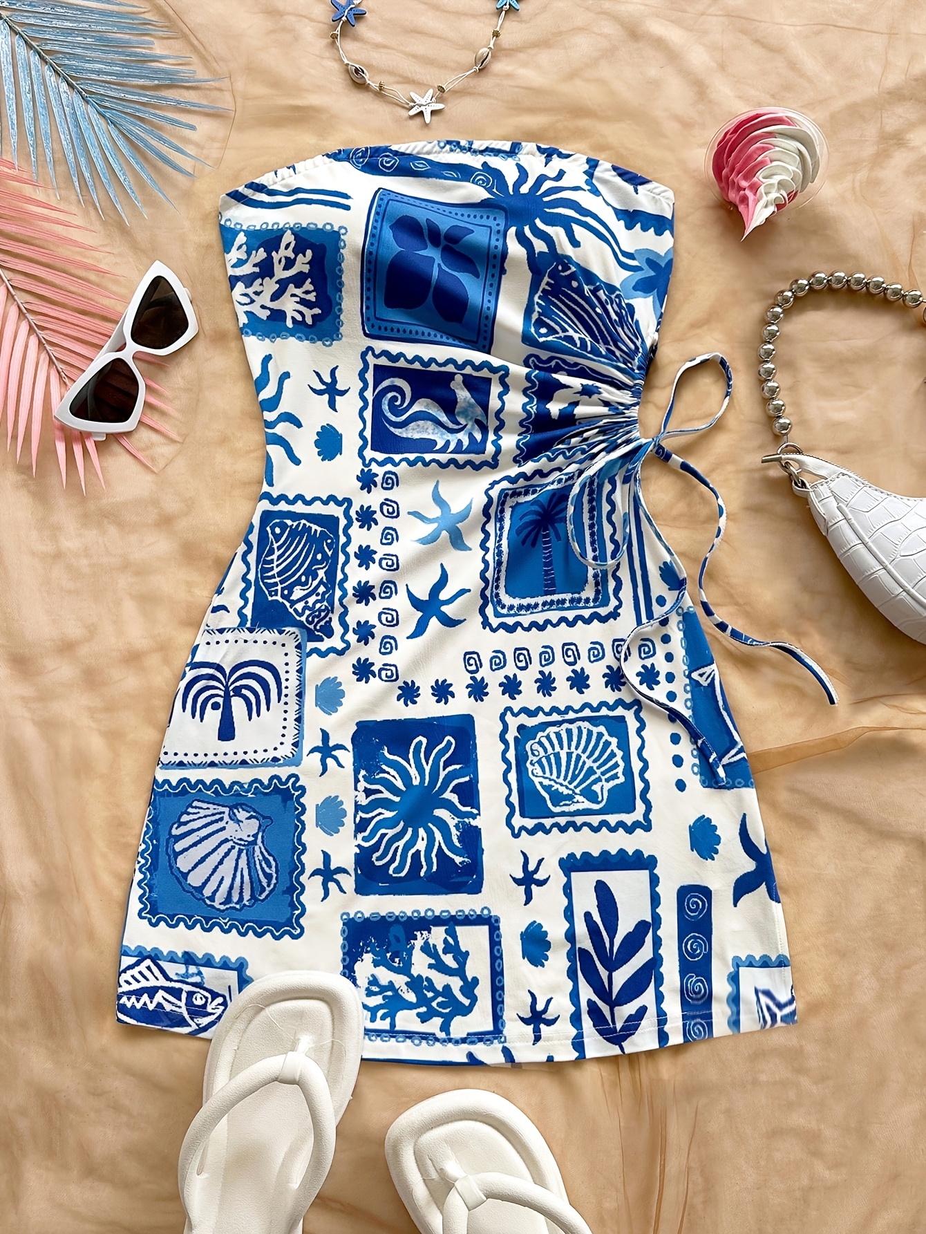 aje denim dress Juno Denim Midi Dress-COASTAL WASH / 4 main image 0