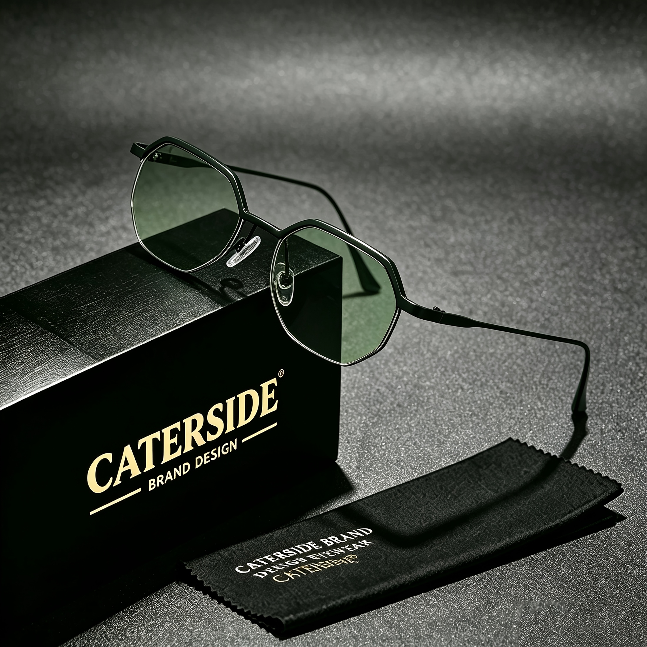 Image of Caterside Small Glasses Half-frame Square Simple Classic Eyeglasses, For Unisex Summer, Party, Outdoor, Beach Fashion Glasses