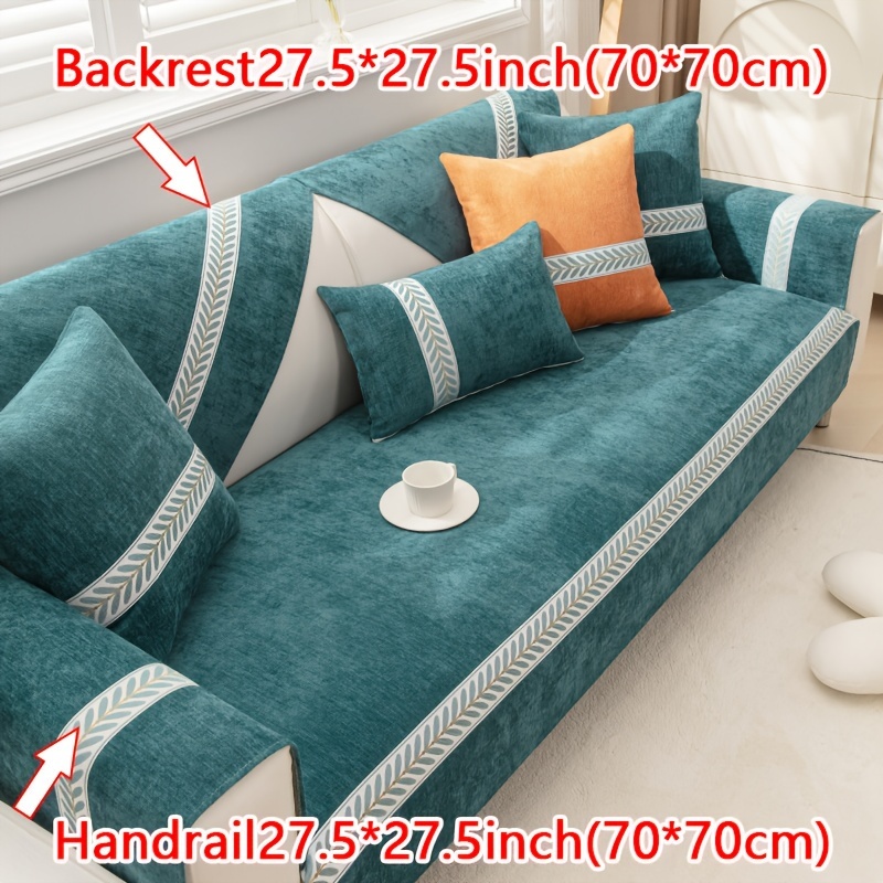 E-shop 1 Stück einfarbiges Sofakissen, geeignet für alle Jahreszeiten, einfach und modern, rutschfester Rückenlehnenbezug, universelles, vollständig